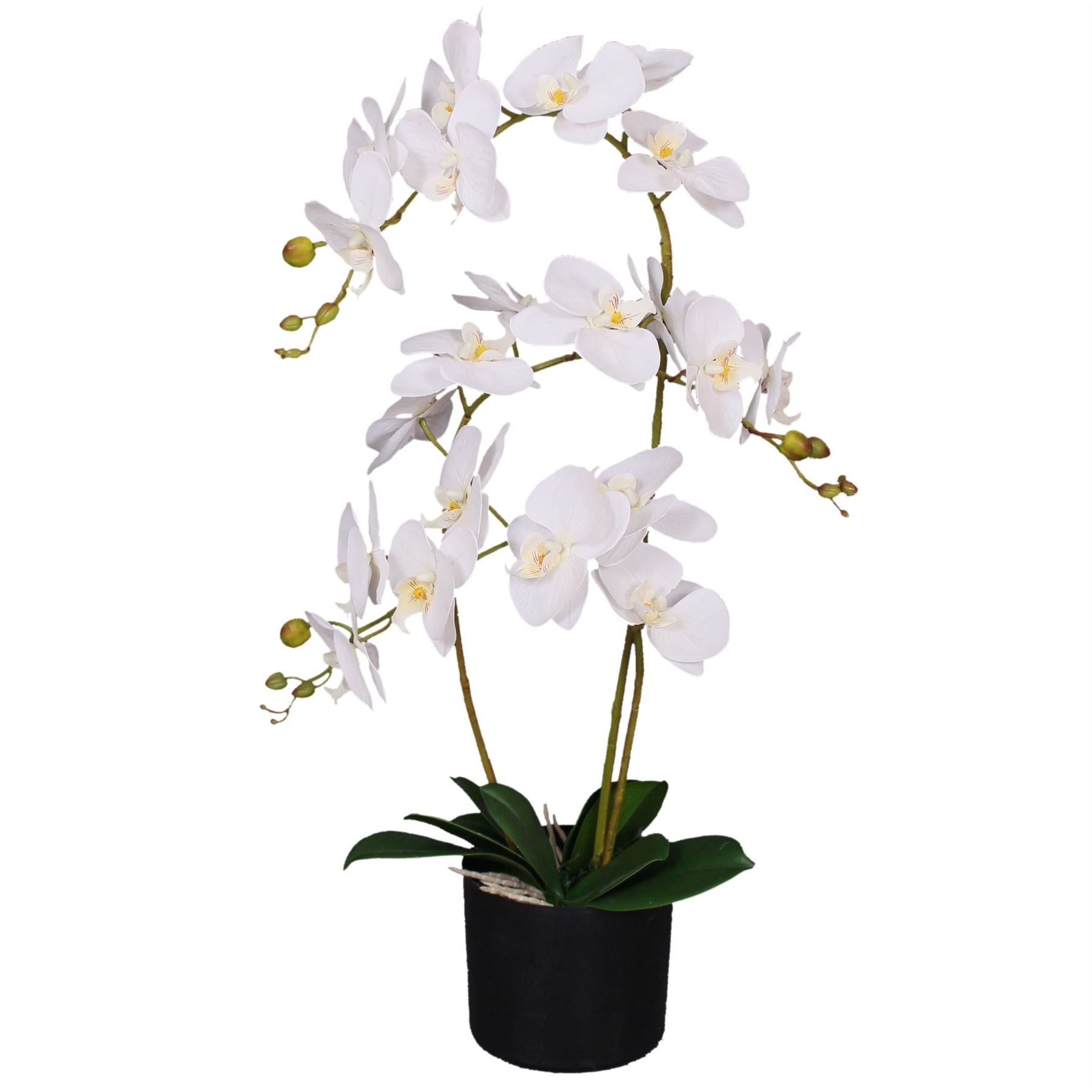 Artificial Orchid Flower 60cm White Orchid Arrangement-0