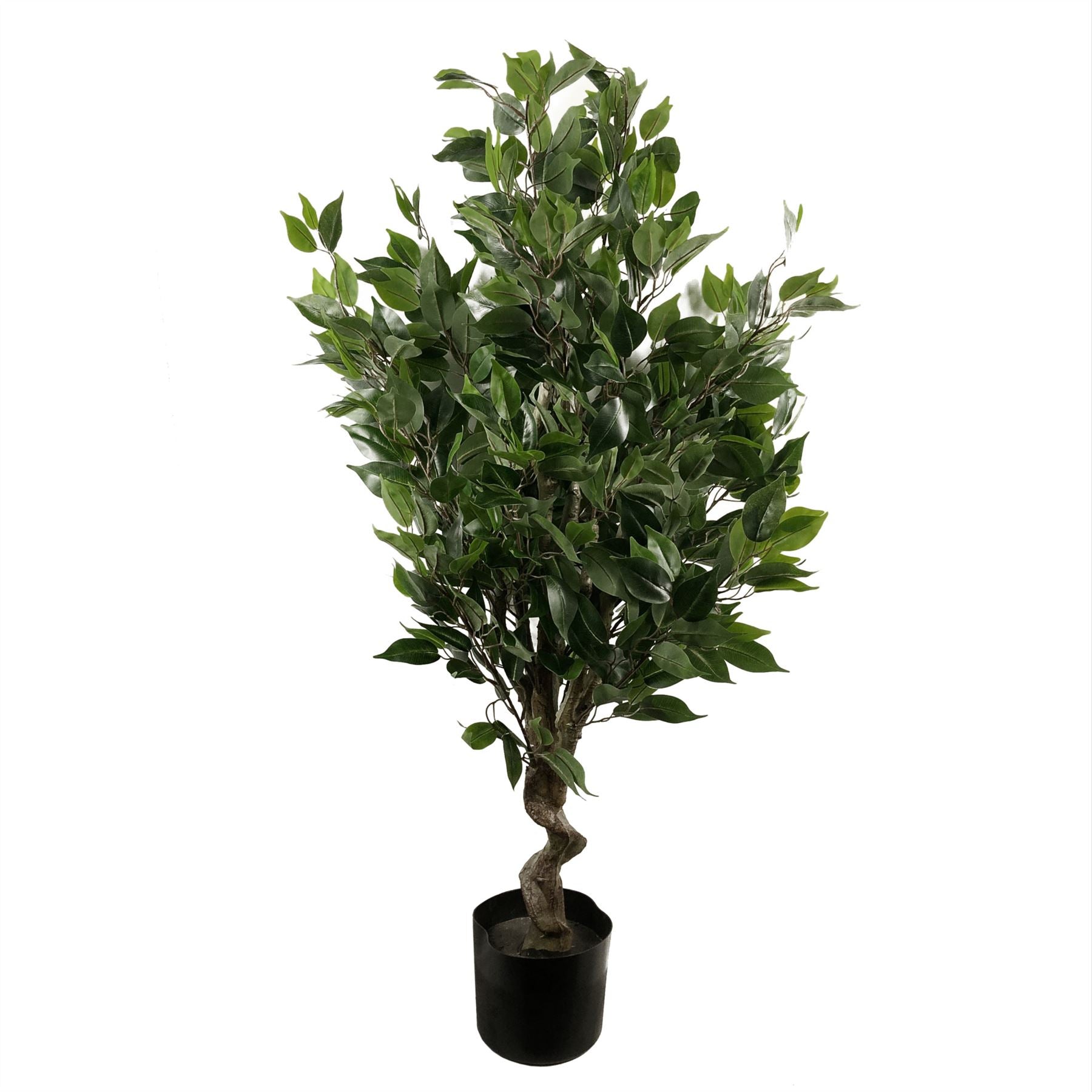 110cm Artificial Ficus Tree Plant Gold Planter-1
