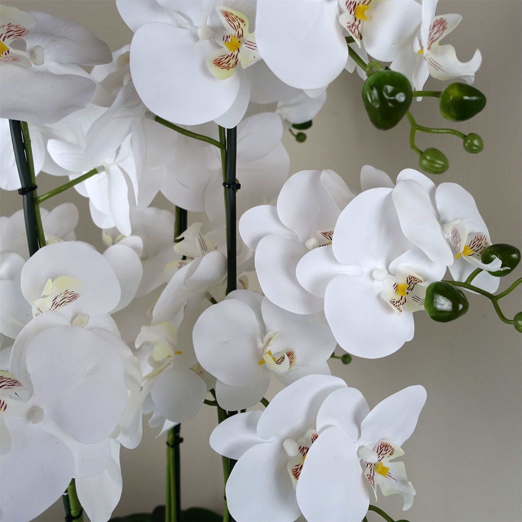 Orchid White - Marble Effect Ceramic Planter-2