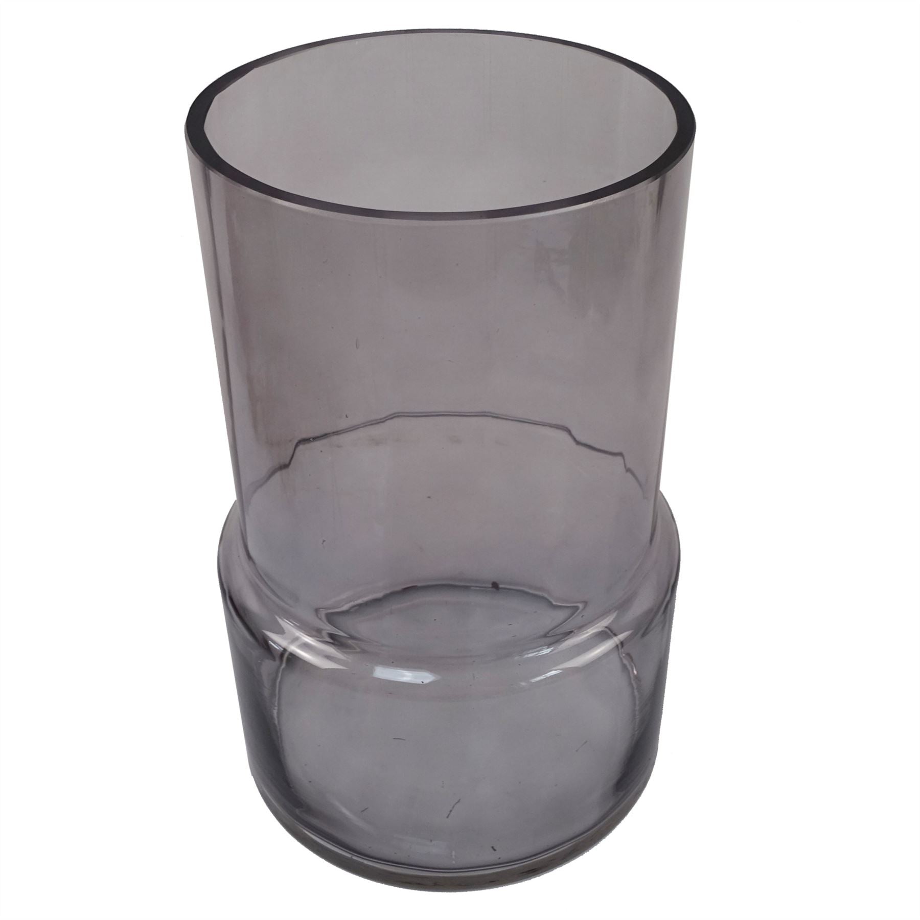 Glass Vase Grey Smoke Glass Vase 26cm-2