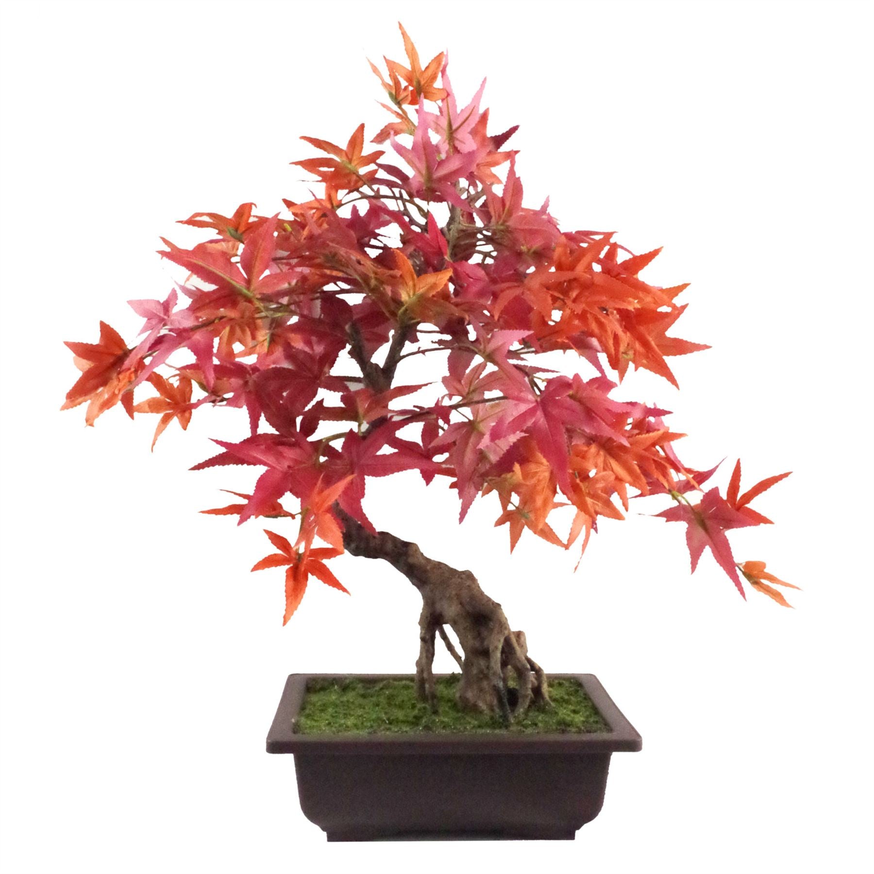 Artificial Bonsai Tree Red Maple Bonsai 50cm Trees Plant-0