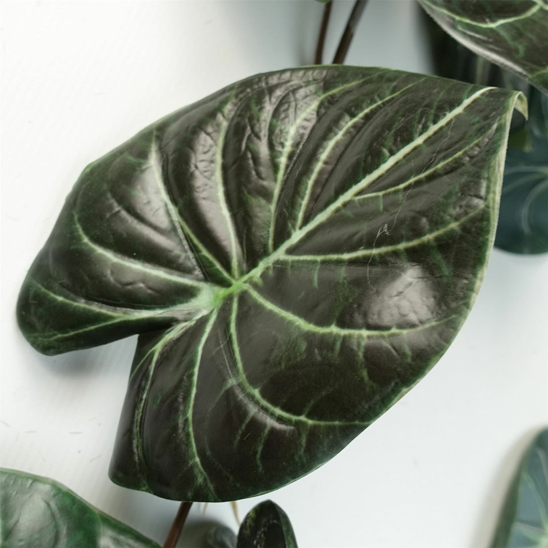 120cm Artificial Trailing Hanging Plant Realistic Alocasia Dragon Scale Dark-1