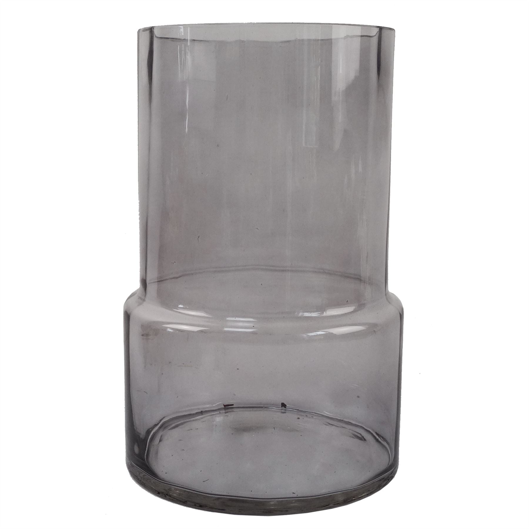 Glass Vase Grey Smoke Glass Vase 26cm-0