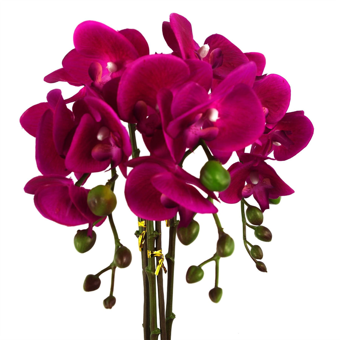 Artificial Orchid Large Dark Pink Silver 52cm-1