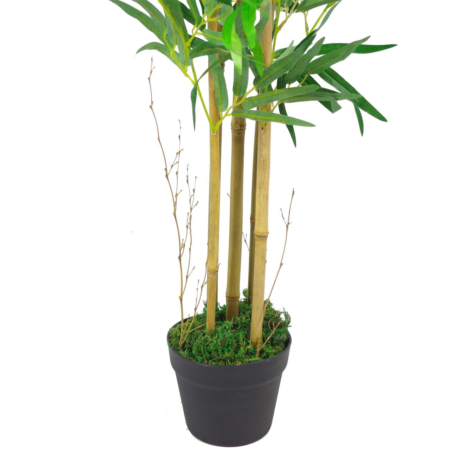 Artificial Bamboo Plants Trees Brown Gold Planter 120cm 4ft-3