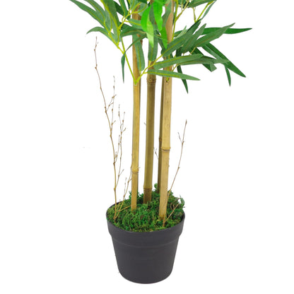 Artificial Bamboo Plants Trees Brown Gold Planter 120cm 4ft-3