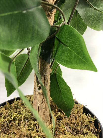 Artificial Ficus Tree Plant Green Bushy Ficus 120cm Copper Metal Planter-2