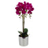 Artificial Orchid Large Dark Pink Silver 52cm-0