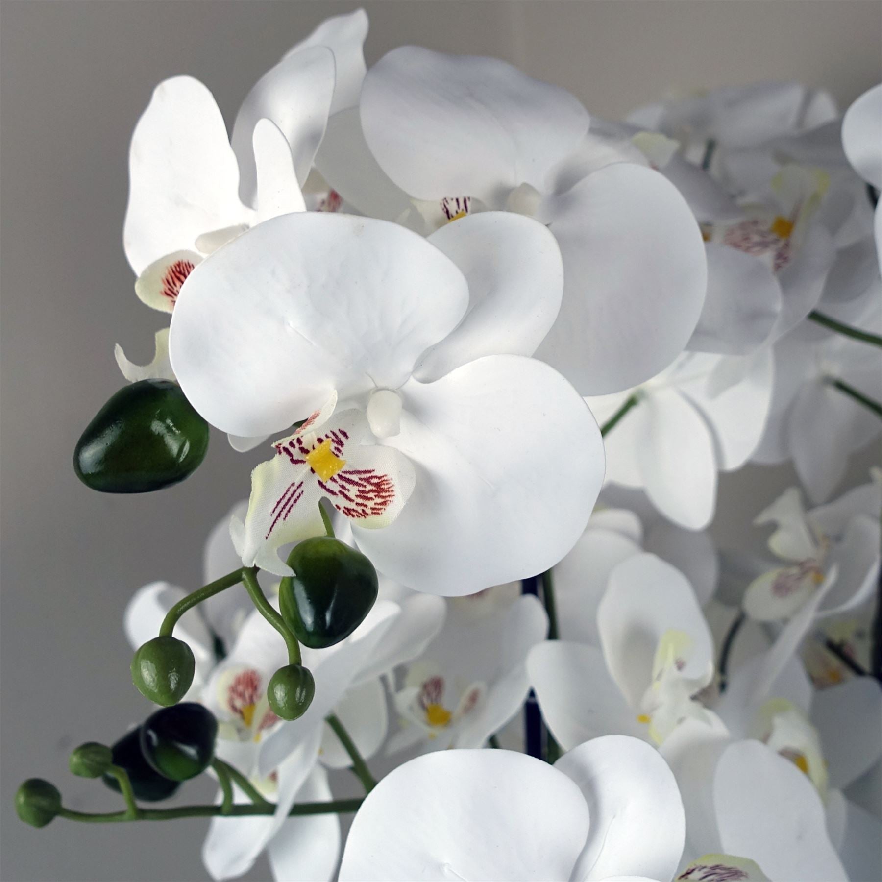Orchid Artificial White Gold Ceramic Planter Botanik-3