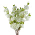Pack of 6 x Artificial Flowers White Blossom Stem 100cm-0