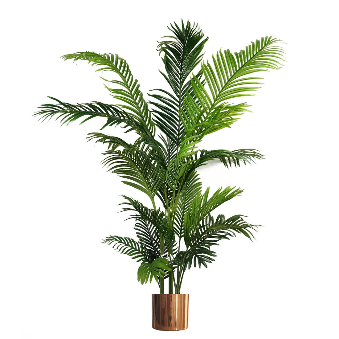 Artificial Palm Tree Extra Large - HUGE 180cm 6FT Copper Metal Planter-0