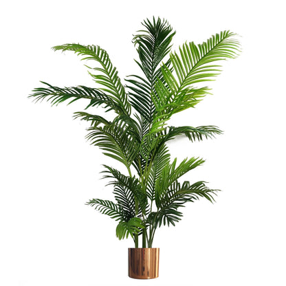 Artificial Palm Tree Extra Large - HUGE 180cm 6FT Copper Metal Planter-0