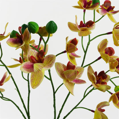 Artificial Flowers Orchid Pink Yellow Planter 43cm-1