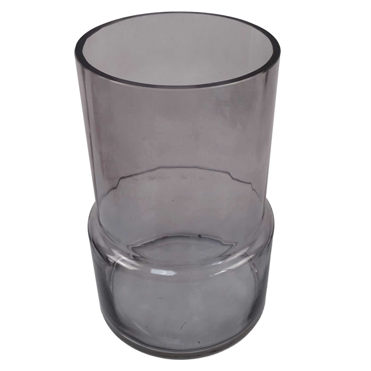 Glass Vase Grey Smoke Glass Vase 26cm-2