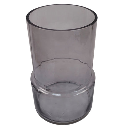 Glass Vase Grey Smoke Glass Vase 26cm-2