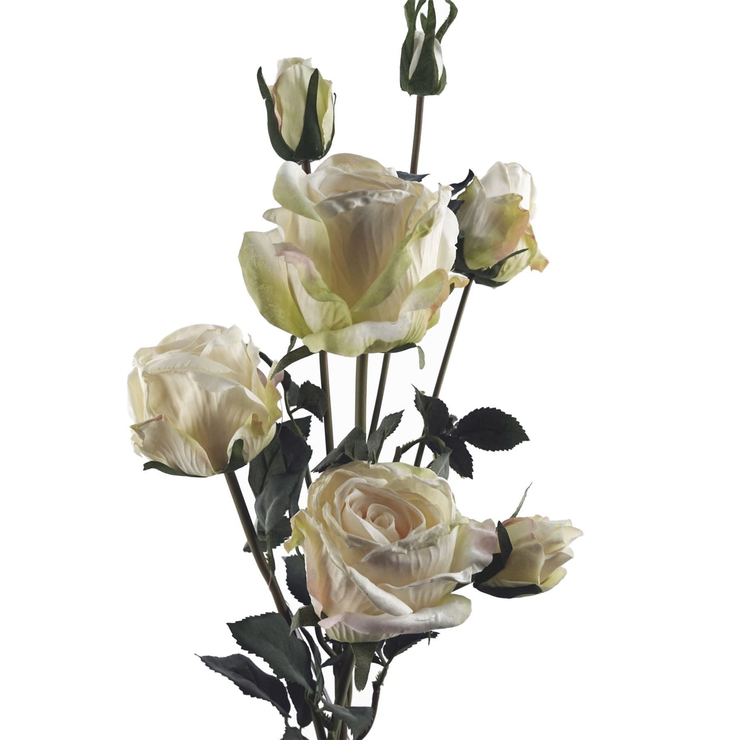 6 x Cream Rose Artificial Flowers-0