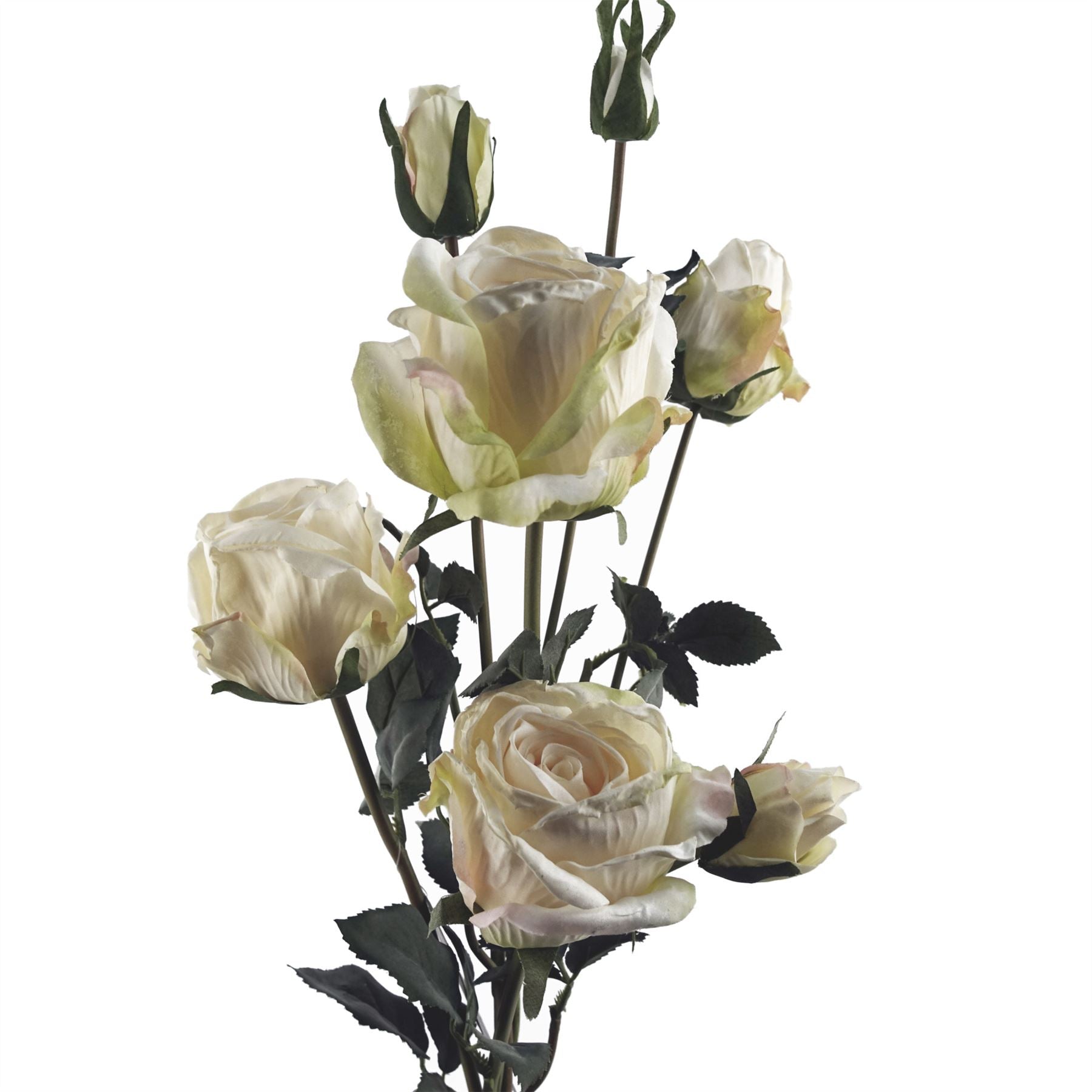 6 x Cream Rose Artificial Flowers-0