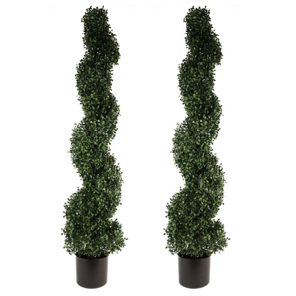 UV Resistant Boxwood Tree Spiral Topiary-0