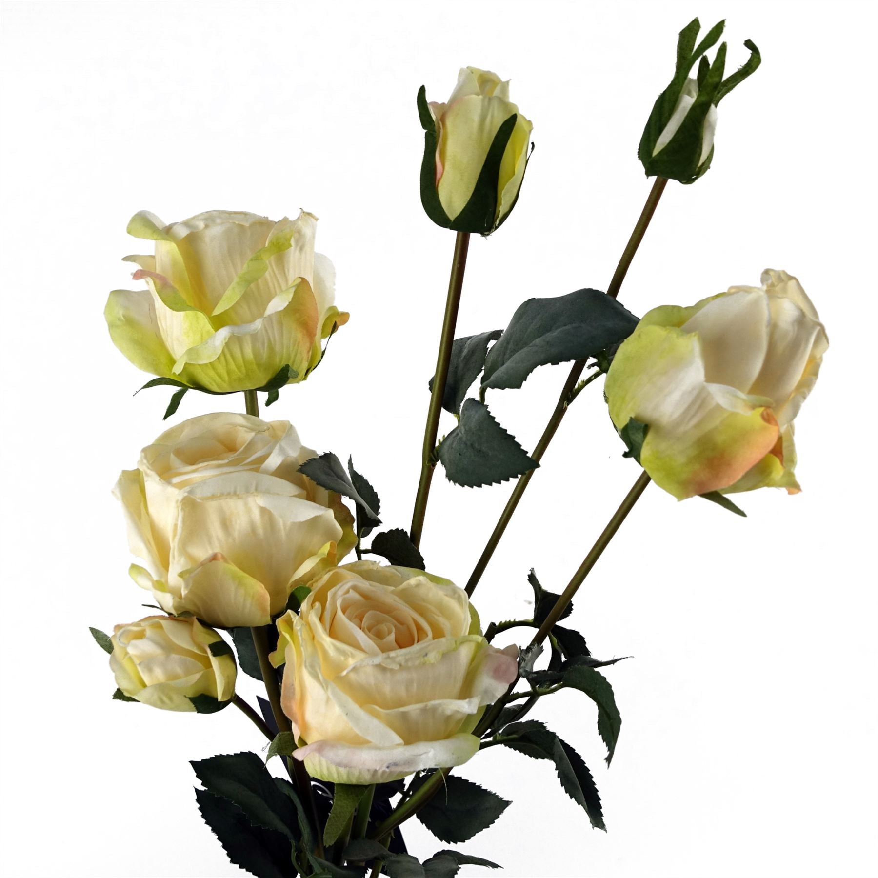 6 x Cream Rose Artificial Flowers-2