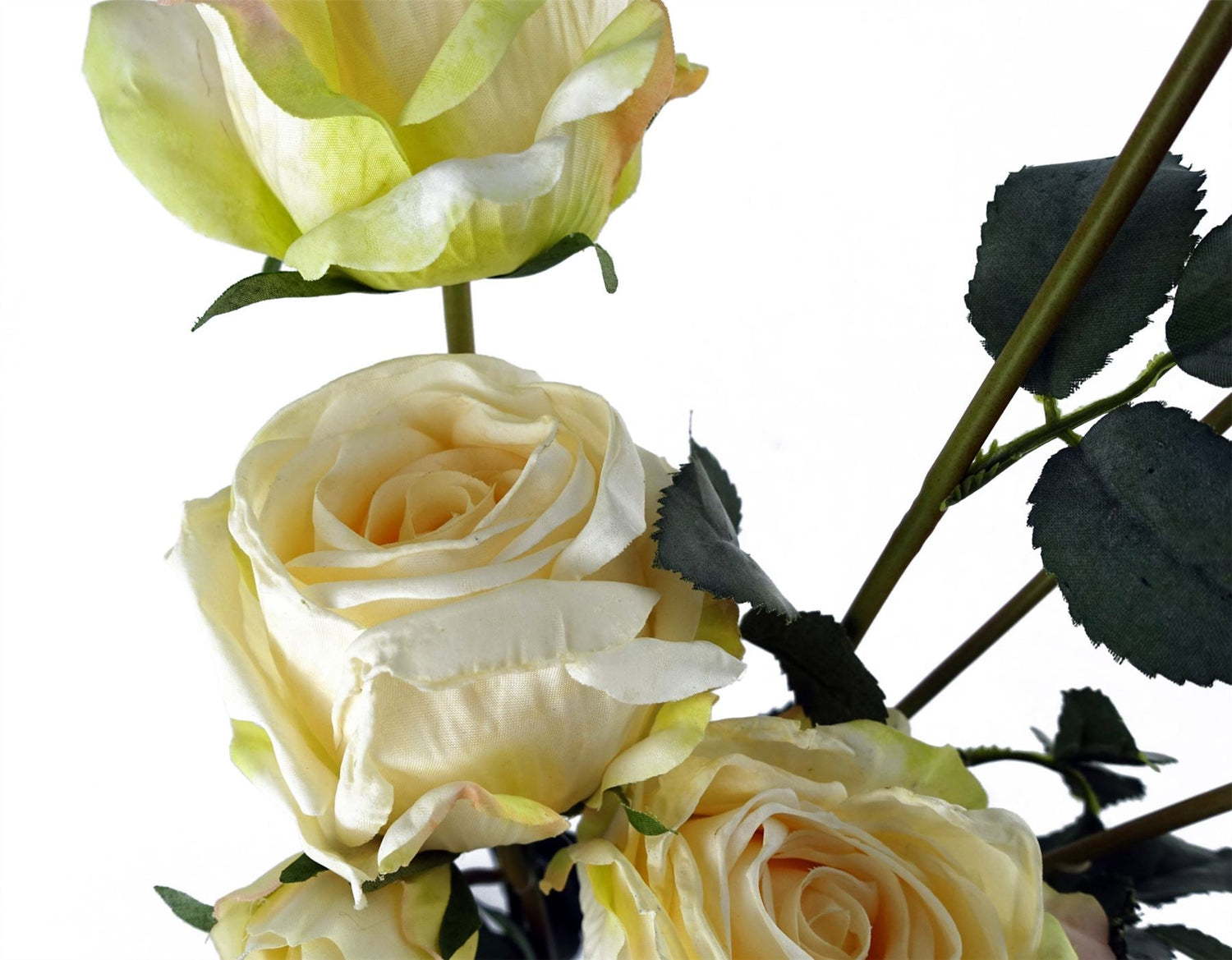 6 x Cream Rose Artificial Flowers-3