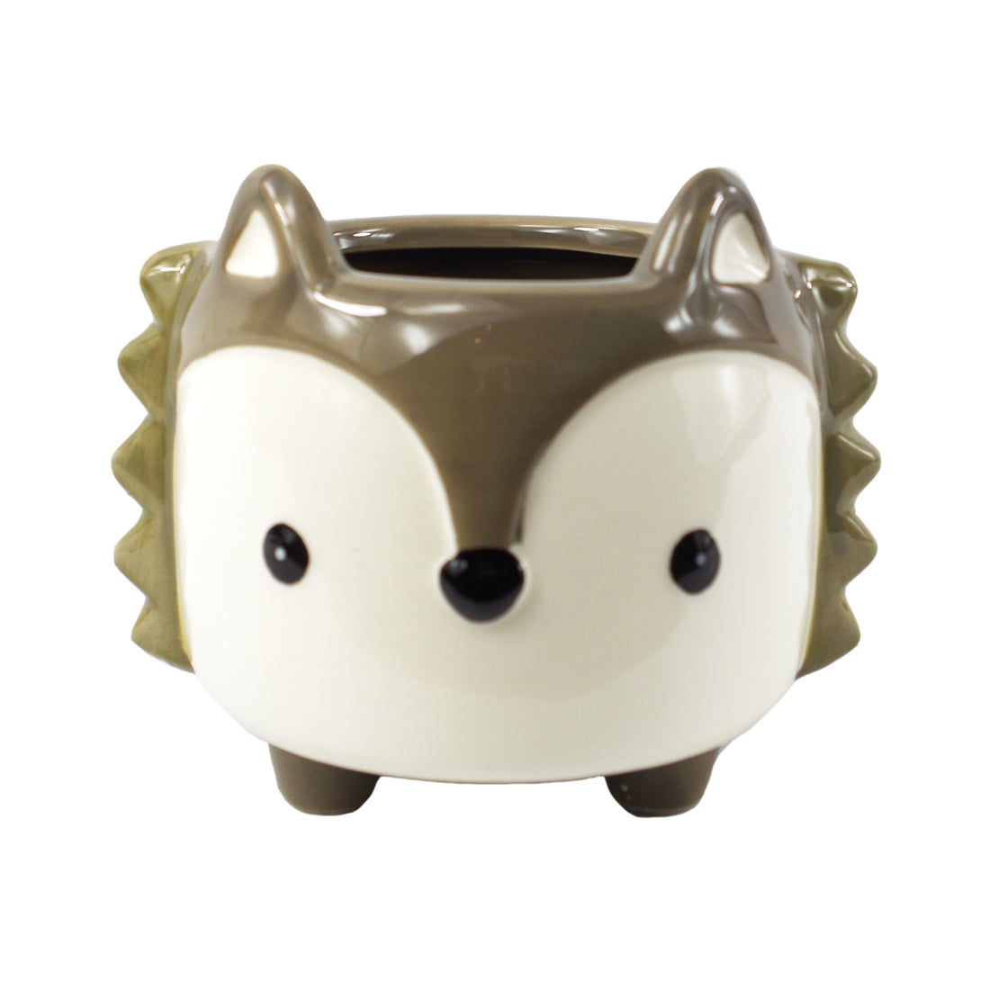 Ceramic Grey Fox Planter | Grey Fox Planter | Everlasting Greenery Co