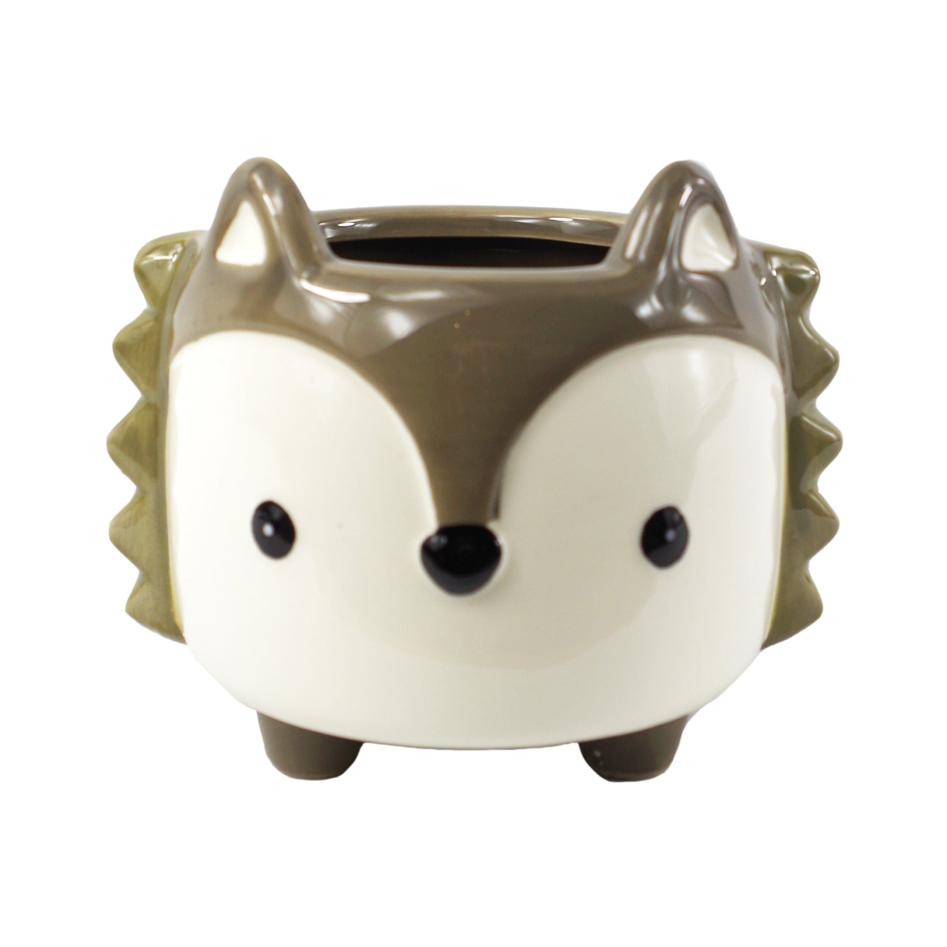 Ceramic Grey Fox Planter | Grey Fox Planter | Everlasting Greenery Co