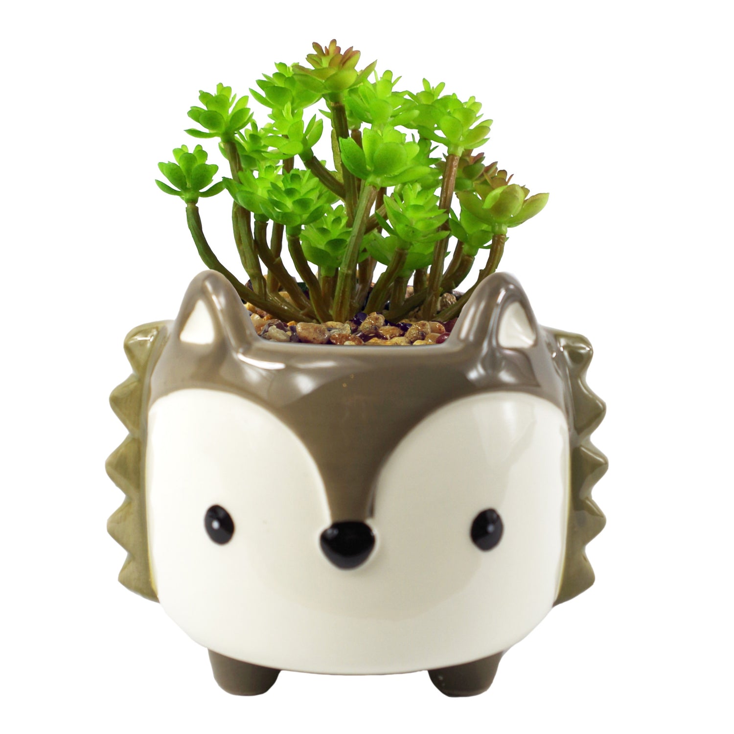 Ceramic Grey Fox Planter | Grey Fox Planter | Everlasting Greenery Co