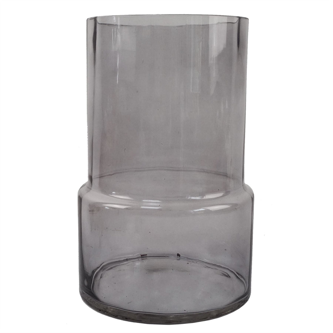 Glass Vase Grey Smoke Glass Vase 26cm-0