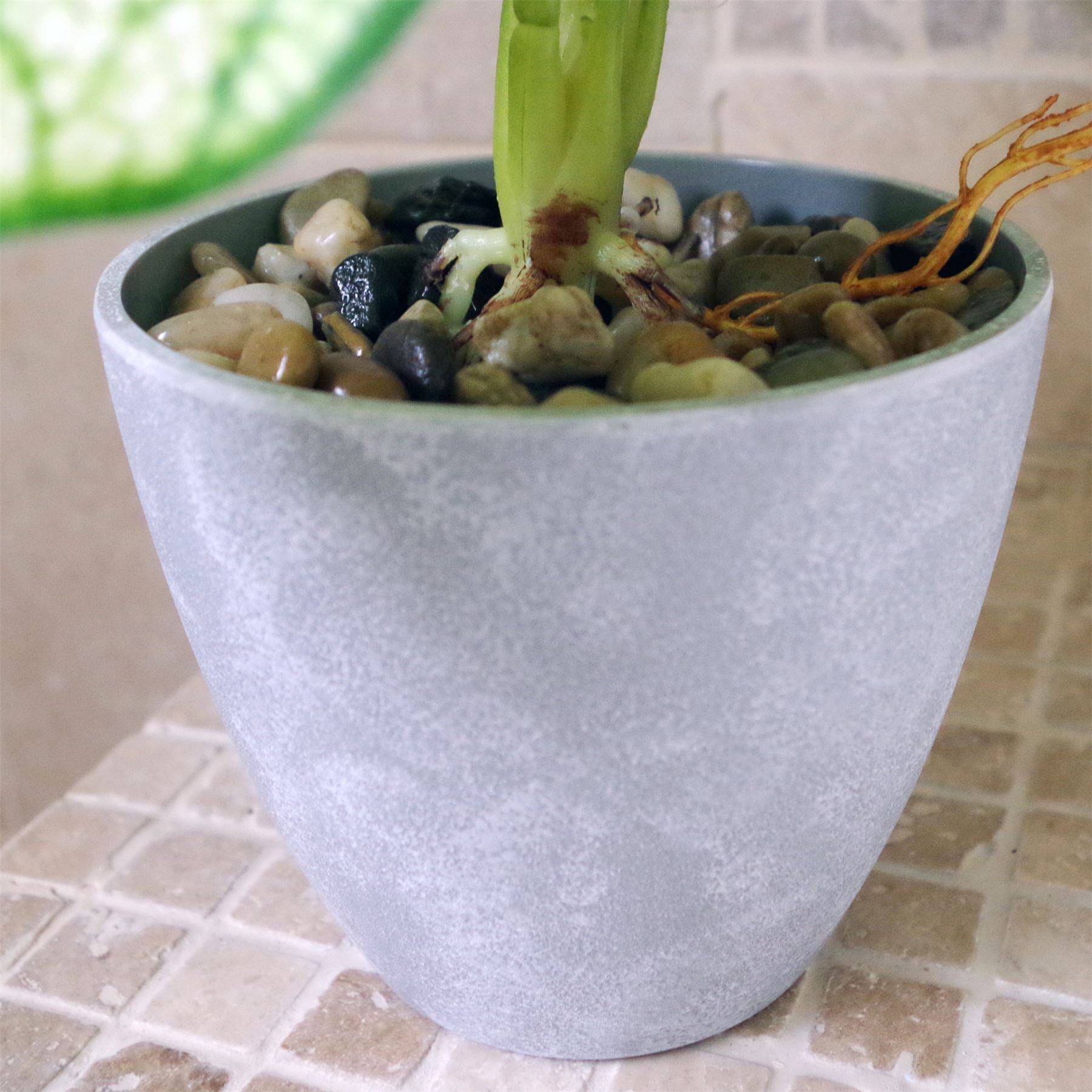 Artificial Plant Realistic Natural Taro in Decorative Planter Botanik-1