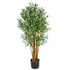 Artificial Olive Tree in Black Plastic Pot Olive Trunk-0