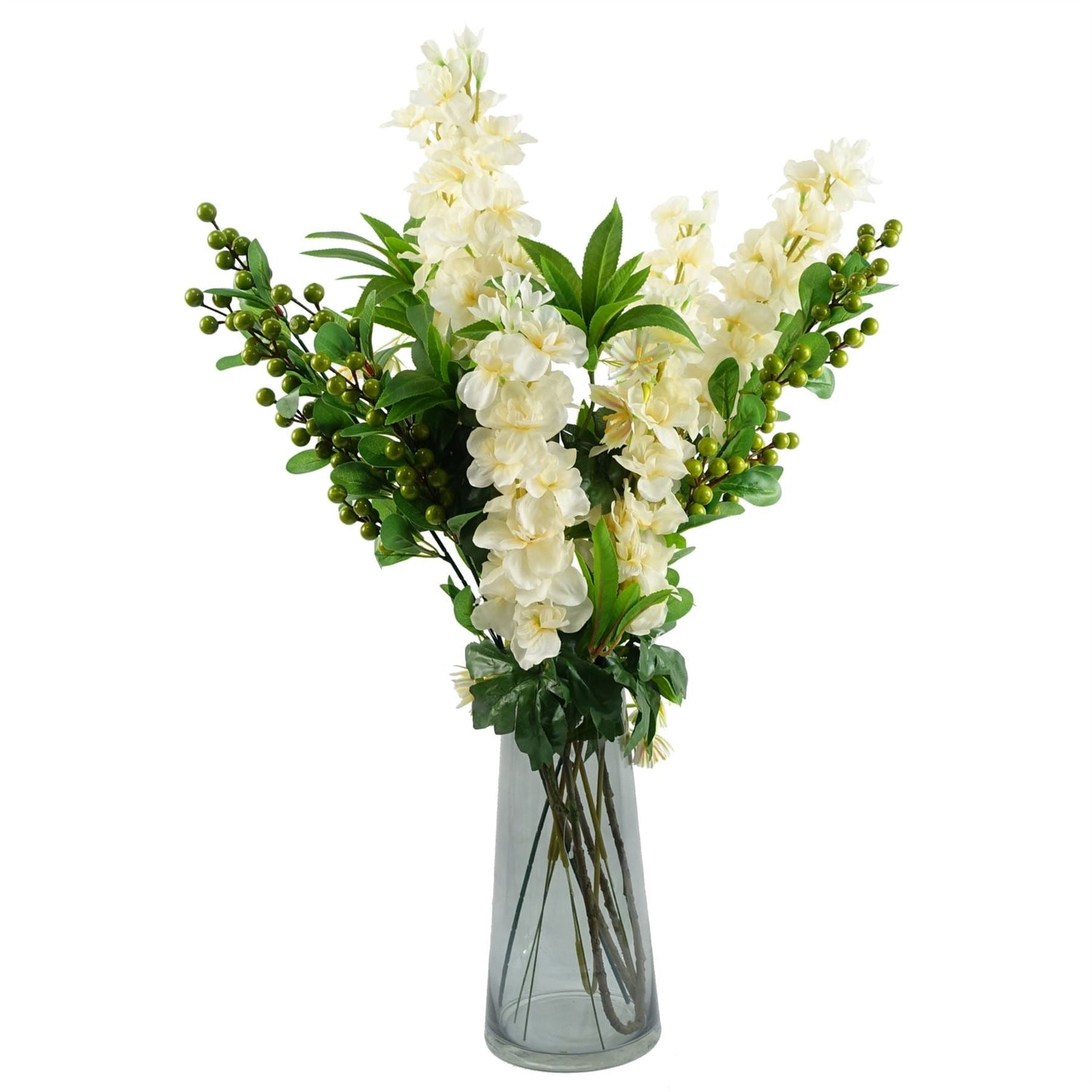 Artificial Flowers Delphinium Cream Stem 75cm-2