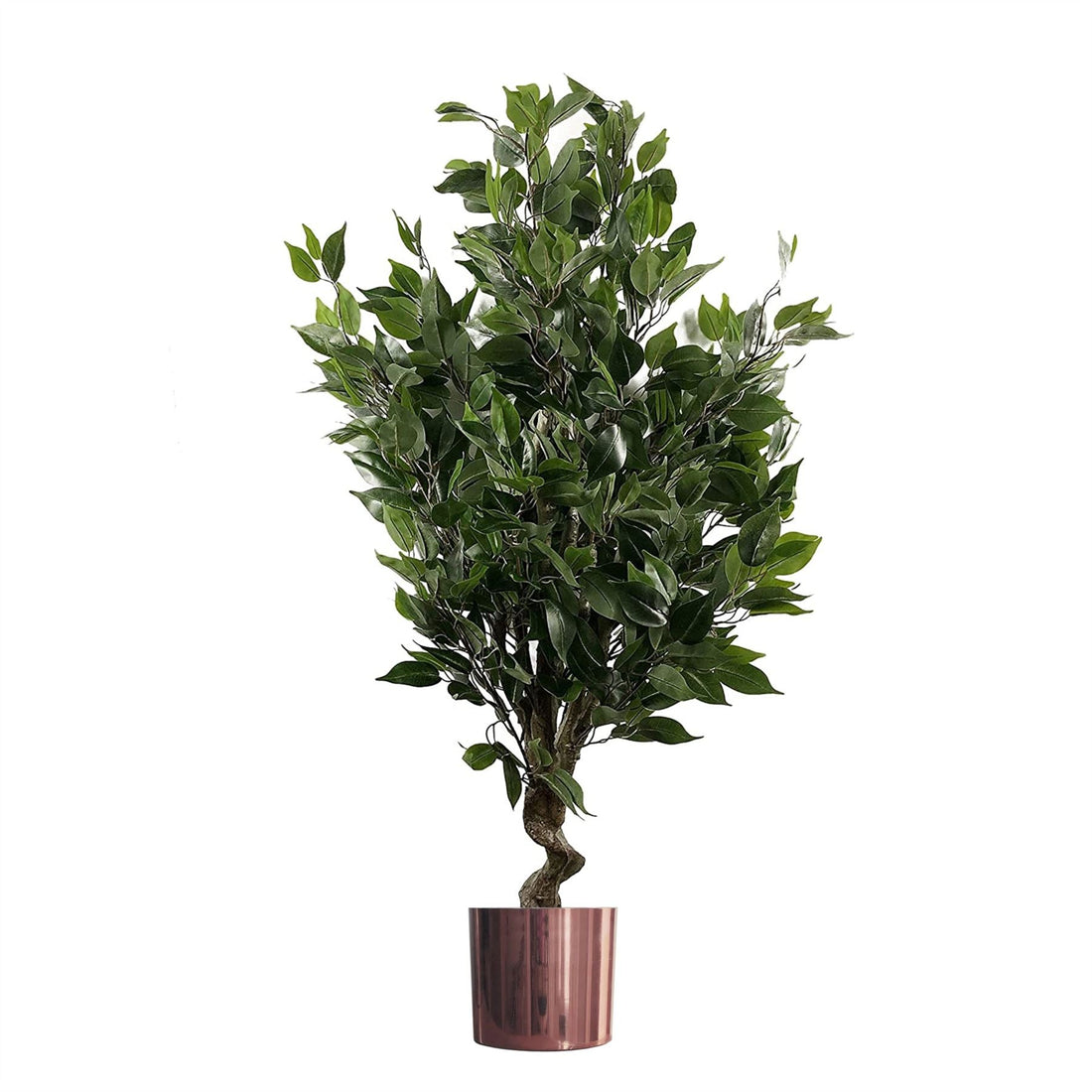 110cm Artificial Ficus Tree Copper Planter-0