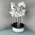Orchid White - Marble Effect  Ceramic Planter-0
