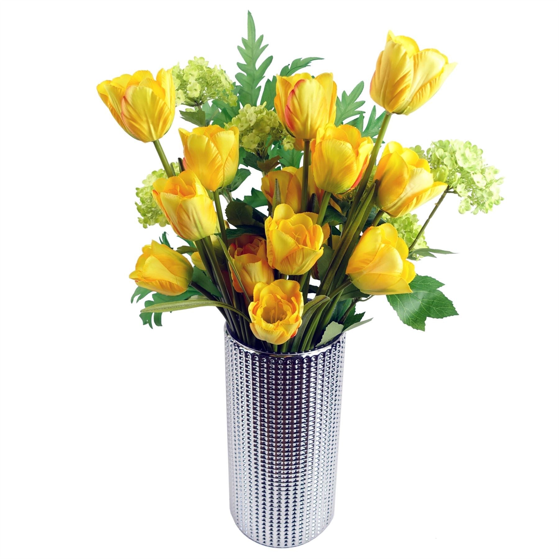 Pack of 6 x 80cm Artificial Tulip Yellow Stem-3