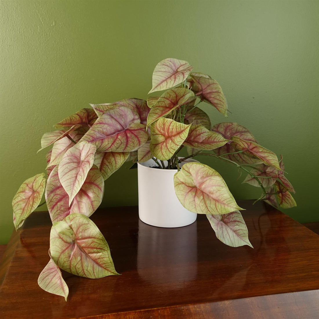 30cm Artificial Pink Caladium Trailing Plant-0