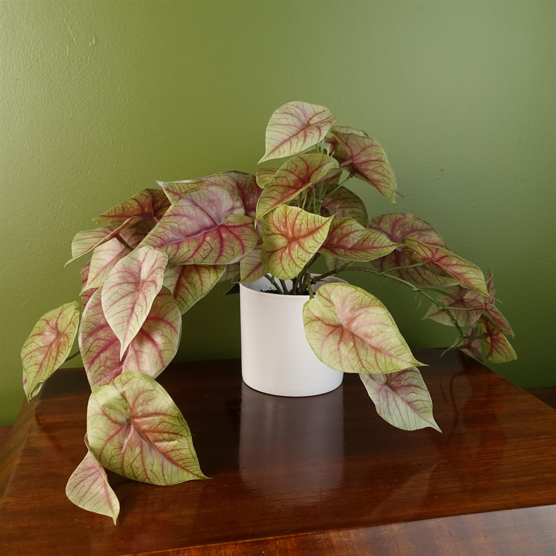 30cm Artificial Pink Caladium Trailing Plant-0